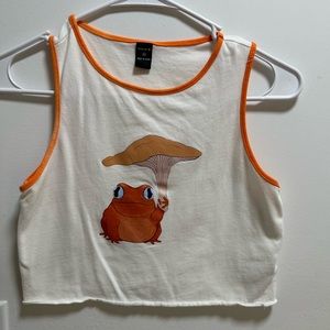 Frog Mushroom Crop Top